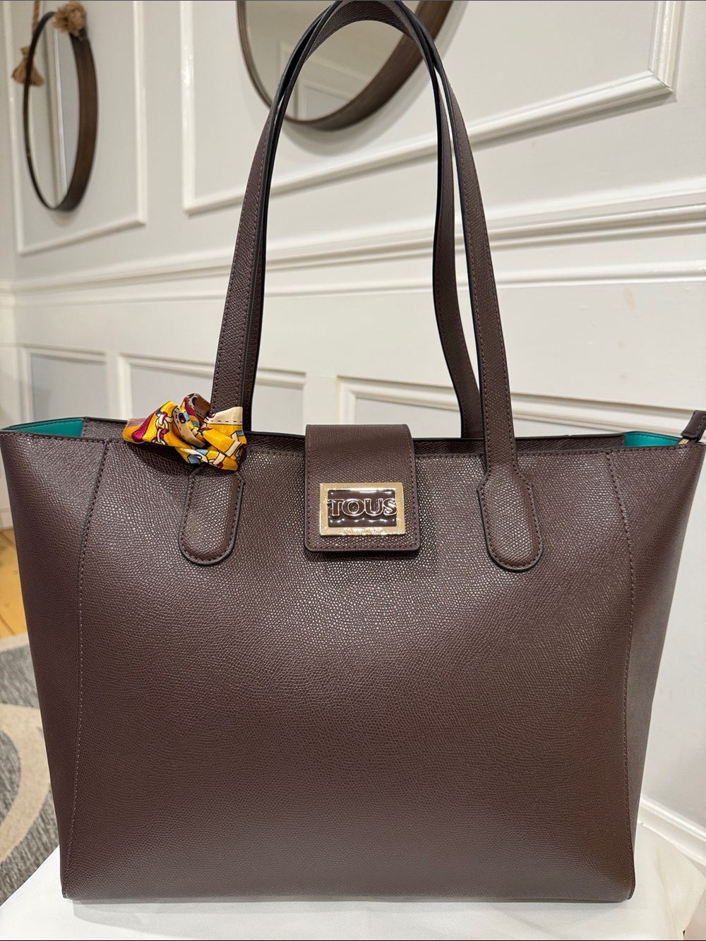 TOUS Bag Funny Tote Large Brown Bag Sold Out Online NWOT - Picture 5 of 17